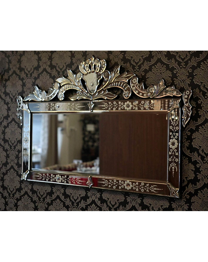 Saint Gobain Glass Frame Venetian Antique Mirror, For Hotel, Size: 24&quot; X 48&quot;-12620882