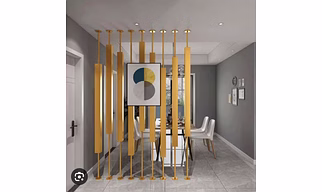 Elegant Metal Partition in PVD Rose Gold