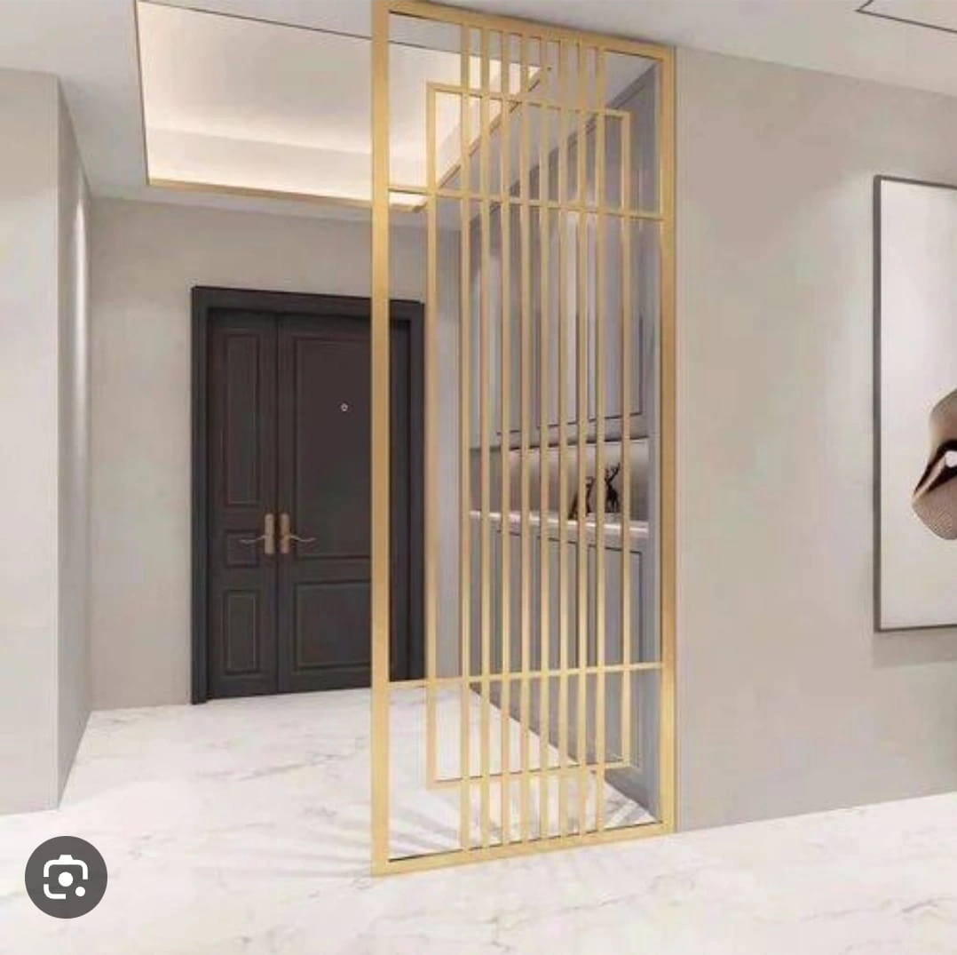 Elegant Metal Partition in PVD Rose Gold-1