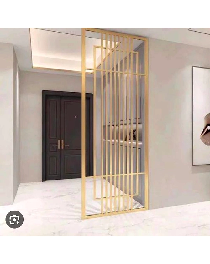 Elegant Metal Partition in PVD Rose Gold-1