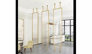 Planet Decor Modern Attractive Hanging DIY Room Divider Static Lvan Decorative Wall Screen Partition for Decorating Living Dining Room Kitchen & Bedroom Set of 12 (Golden)