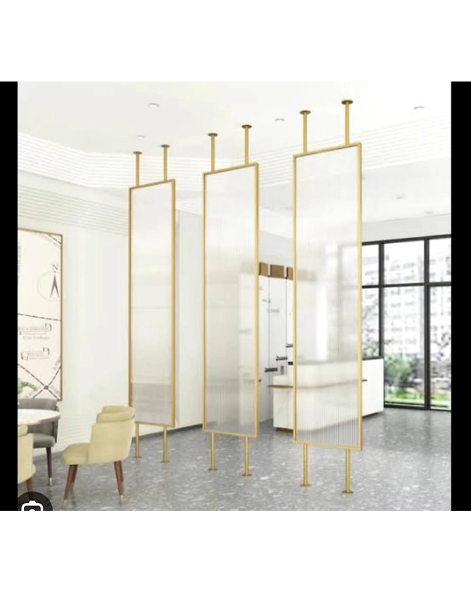 Planet Decor Modern Attractive Hanging DIY Room Divider Static Lvan Decorative Wall Screen Partition for Decorating Living Dining Room Kitchen &amp; Bedroom Set of 12 (Golden)-12620860