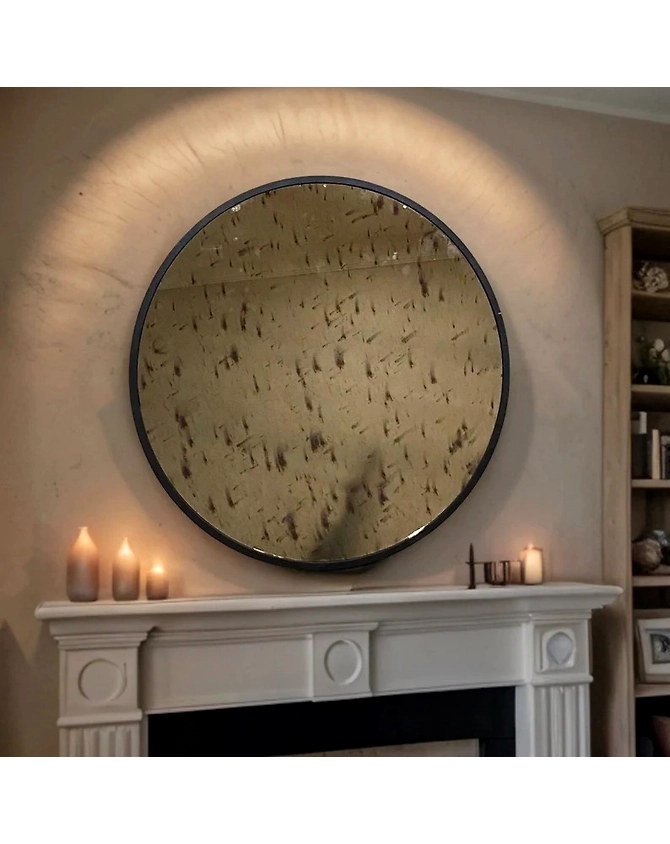 Antique Mirror. Trumeau style wall mirror. wall mirror w/ classic Trumeau style. Wall mirror made w/ antique mirror-12620910