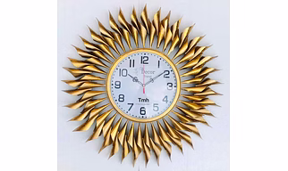 SUN Flower Clock/Hanging Metal Art with Handmade for Interior Design | Antique Wall Sculpture Best for Gift, Festival Gift, Wedding Gift, (WITHOUT CLOCK)