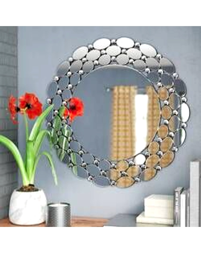 Decor with a  Round Venetian Mirror - Antique Style-1