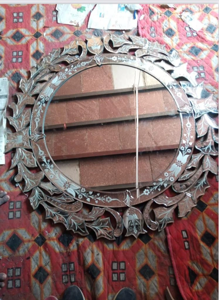 Decor with a  Round Venetian Mirror - Antique Style-2