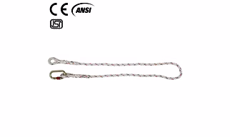 Fall Restraint Lanyards with Loop Attachment and Carabiner Anchorage, ISF-02