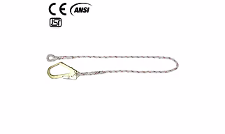 Fall Restraint Lanyards with Carabiner Attachment and Scaffolding Hook, ISF-04