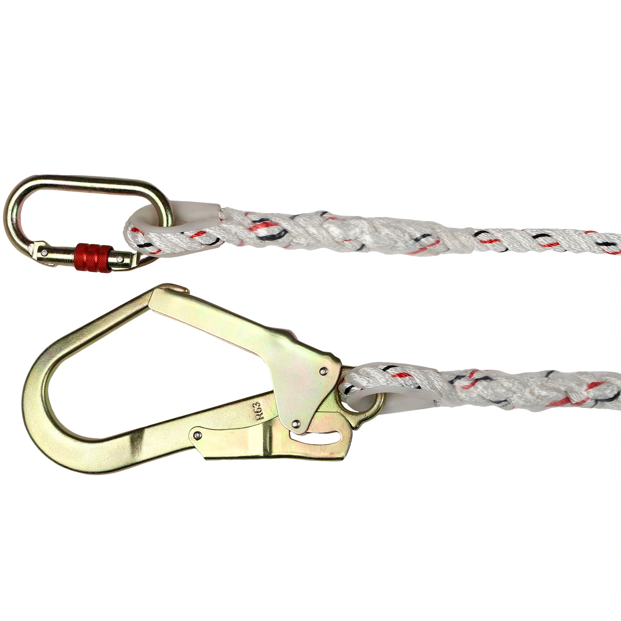 Fall Restraint Lanyards with Carabiner Attachment and Scaffolding Hook, ISF-05-1