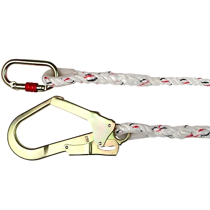 Fall Restraint Lanyards with Carabiner Attachment and Scaffolding Hook, ISF-05-1