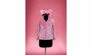 Pink Plush Bunny Hoodie