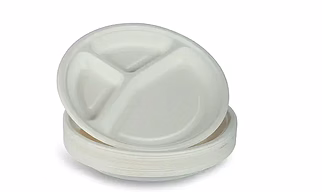 9" 3 Compartment Plate