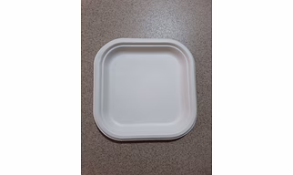 7" Square sugarcane bagasse Plate