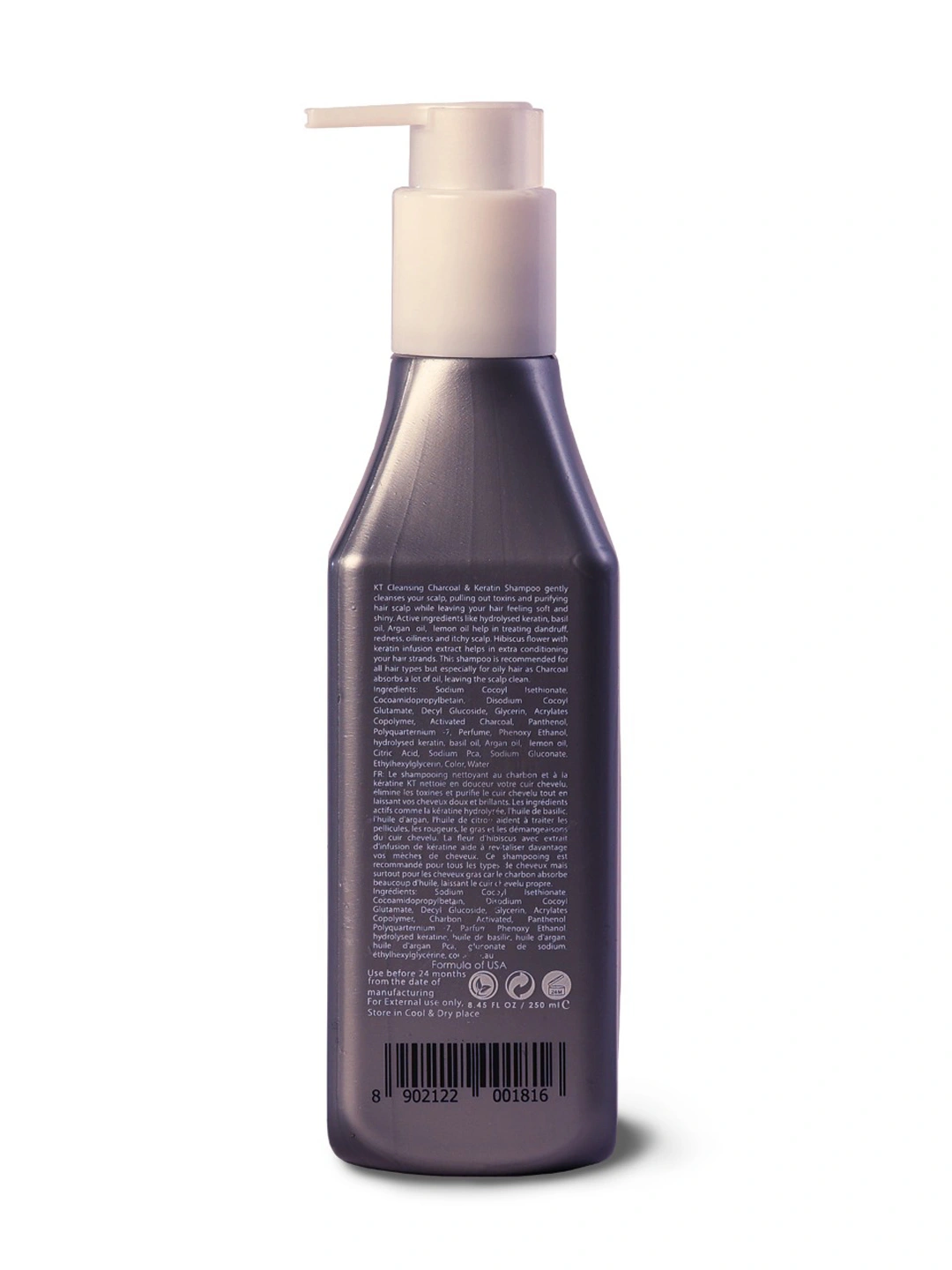 KT Professional Charcoal Keratin Shampoo For Scalp Cleansing &amp; Hair Detox 250ml-1