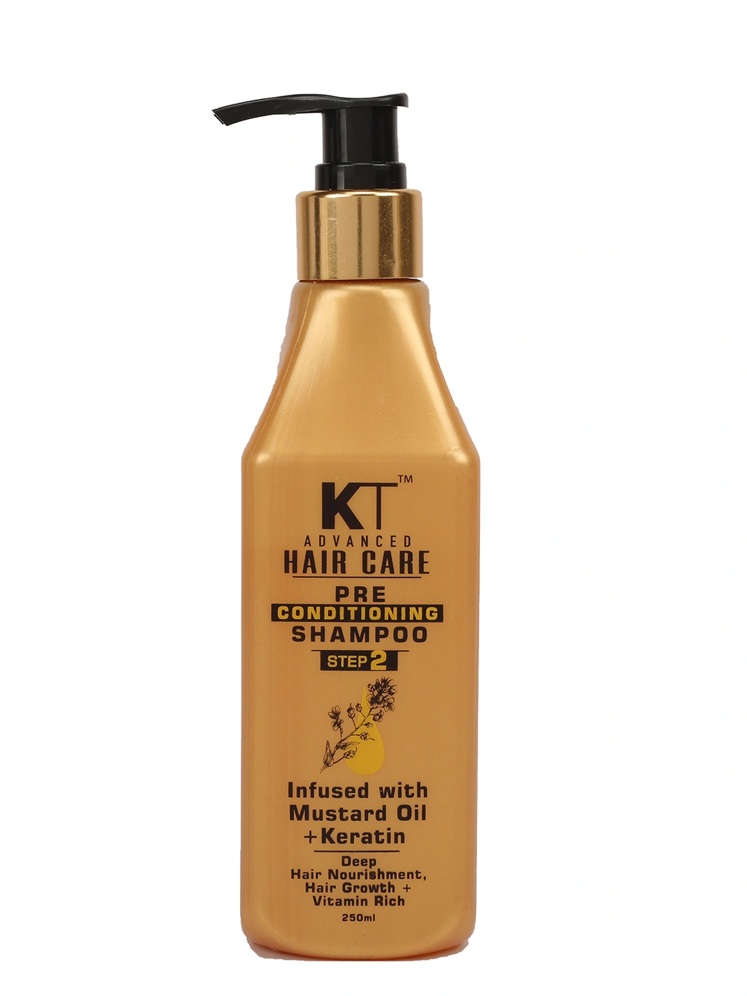 KT Professional Advance Hair Care Pre Conditioning Mustard Infused Keratin Shampoo- 250 ML-4