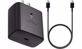 Samsung 45W Max Super Fast Charger True 45W Max Charging Adapter With 3.3Ft Cable For Samsung Galaxy Fold/Note/S/A/M Series S24|S24 Ultra|S24 Plus|S23Fe|S23 Ultra|S22Fe.,Black