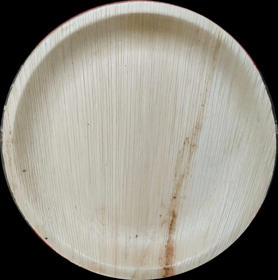 6 inch Round shallow Areca leaf plates-3