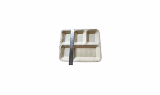 11*9 inch 4 compartment Areca leaf plate