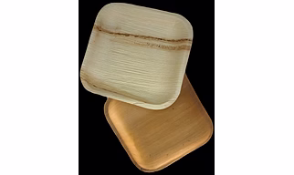 4 inch square areca leaf bowl