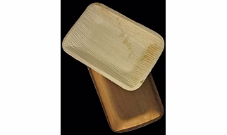 9*6 Rectangle shallow Areca leaf bowl