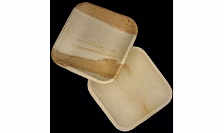 6 inch Square shallow Areca leaf plates