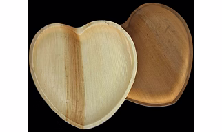 7 inch Heart Areca leaf plates