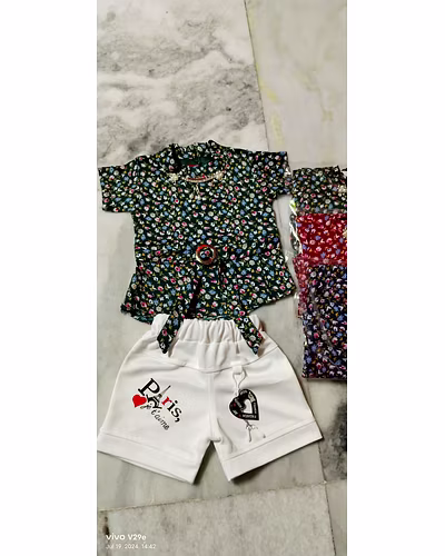 Children Half Sleeve Shirt Trouser set-12653009