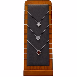 solid wood necklace organizer and display stand, necklace showcase holder, jewelry display