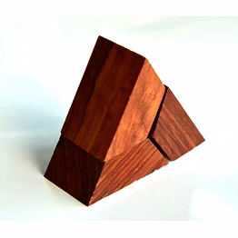 wooden pyramid mind teaser puzzle game for kids 1 pieces and 3pieces (pack of 1)