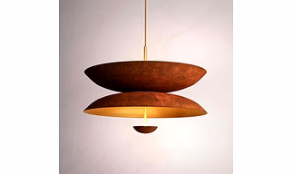 Brass Chandelier Flush Mount Pendant Ceiling Fixture Mid Century Vintage light
