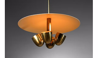 Mid Century Elegant Chandelier4Light Brass ceiling fixture pendent Vintage Light