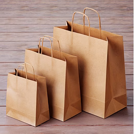 kraft paper bags (brown and white color)