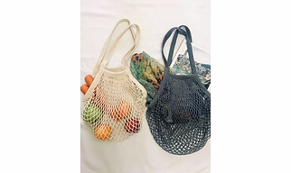 organic cotton diamond mesh bags