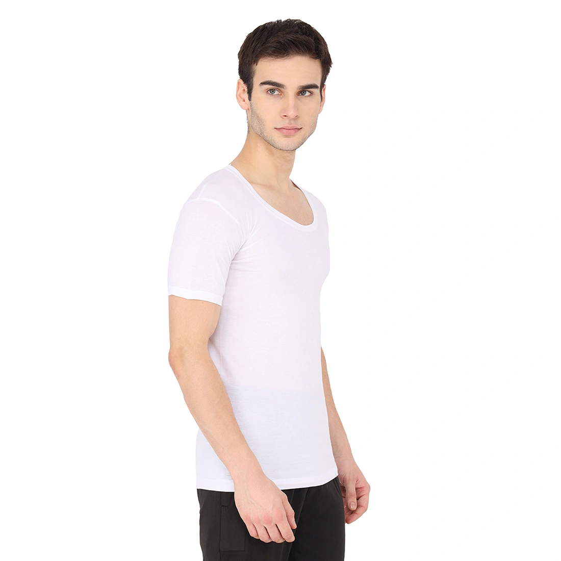 Pure Cotton Half Sleeve Vest For Men-2