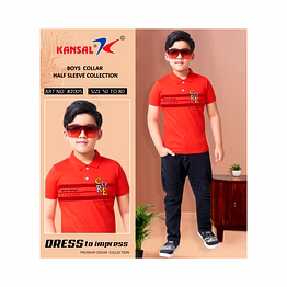 kansal boys collar tshirt pure cotton