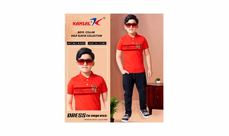 Boys Collar Tshirt Pure Cotton