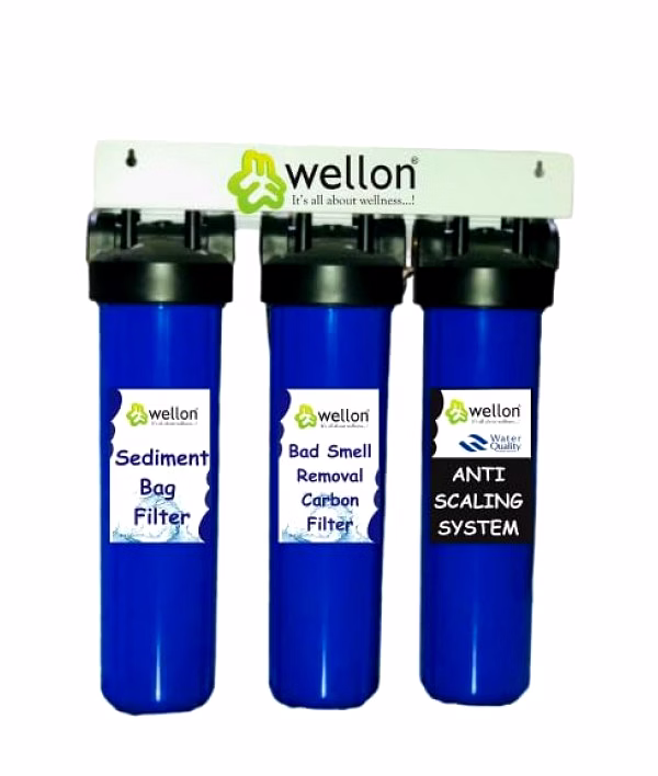 tank filtration system | water softner for bathroom, whole house filter for salt less water softner effective scaling & hard water treatment with triple filter setup, water filter for home