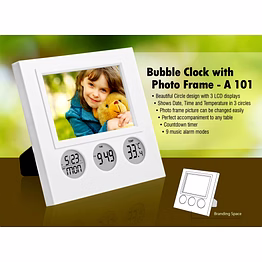 bubble clock with photo frame