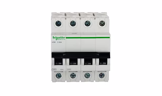 Schneider electric acti 9 63A,ampere 4-pole C Curve MCB , white, standard (ACT 9 'C' CURVE