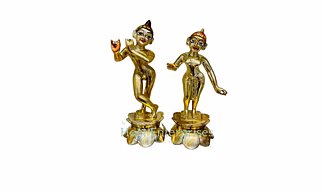 Radha-Krishna idols.
