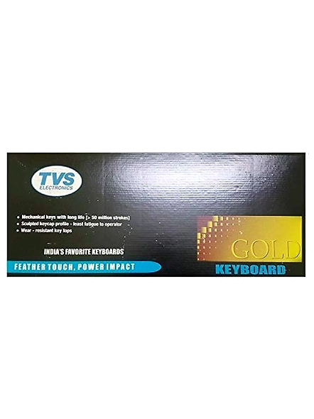 TVS-e Gold Bharat Wired Mechanical Keyboard, Long Hua Blue Switches,-2