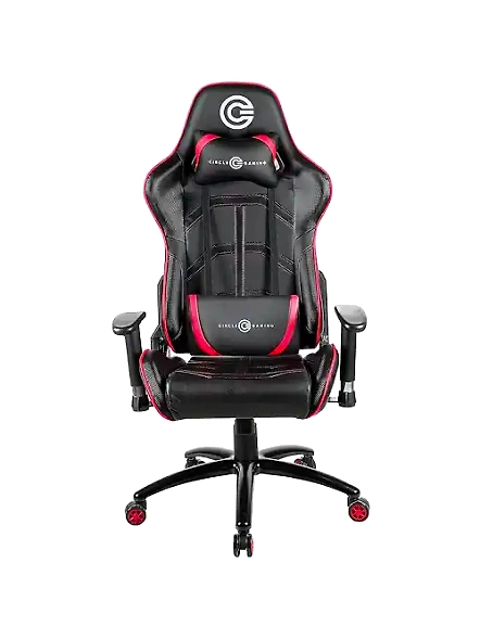 Circle Gaming CH75 Red/Black All Moulded Foam with 4D ARM Rest Having PU + PVC Cover Material with Adjustable Backrest Angle : 90-180 Degree with Class 4 Gas Lift Gaming Chair-5U-BCMF-Q2YE