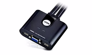 ATEN 2-Port USB 2.0 Cable-Built-in KVM Switch CS22U