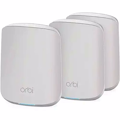 netgear orbi larger whole home dual band mesh wifi 6 system (rbk353) router with 2 satellite extenders | coverage up to 4,000 sq. ft. and 30+ devices | ax1800 wifi 6 (up to 1.8gbps, dual_band)