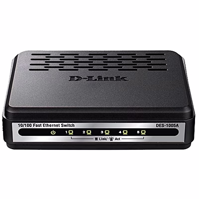 d-link des-1005a 5-port 10/100 switch (black)