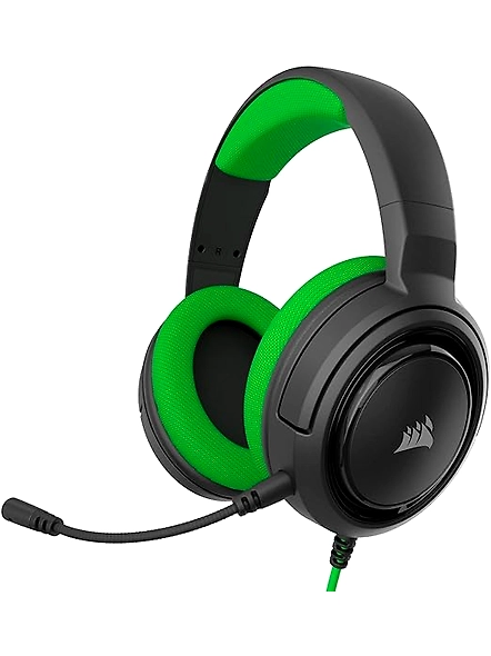Corsair Hs35 Stereo Gaming Wired Over Ear Headphones with Mic Designed for Pc and Mobile (Green)-0Q-EQ4R-27K7