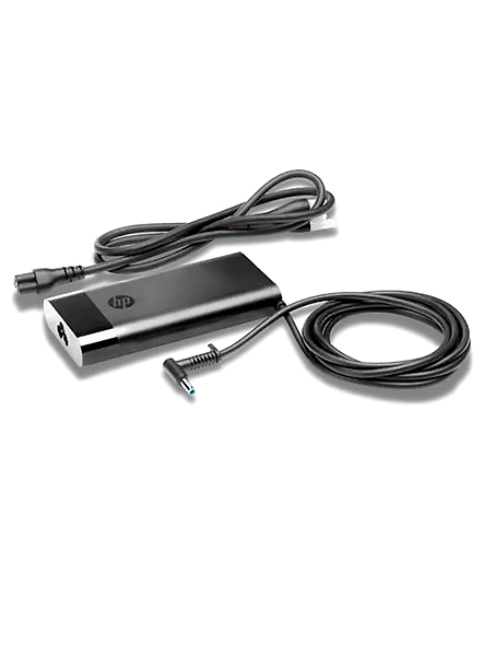 hp original pavilion high power 4.5mm 150w slim adapter for hp envy omen pavilion x360 laptops &amp; aio desktops (2dr33aa)- Black-0Z-E4B5-C7QG