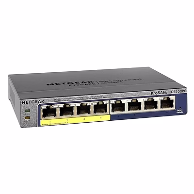 netgear gs108pe-300nas gigabit smart managed plus switch (grey)