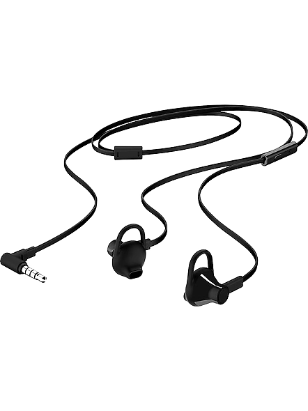 HP 150 Black Wired On Ear Headset with in-line Microphone/Taggle-Free with Long & Flat Cord/1 Year RTB Warranty, X7B04AA (Black)