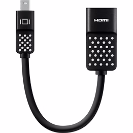 belkin mini display port to hdmi adapter 4k compatible with laptop - black